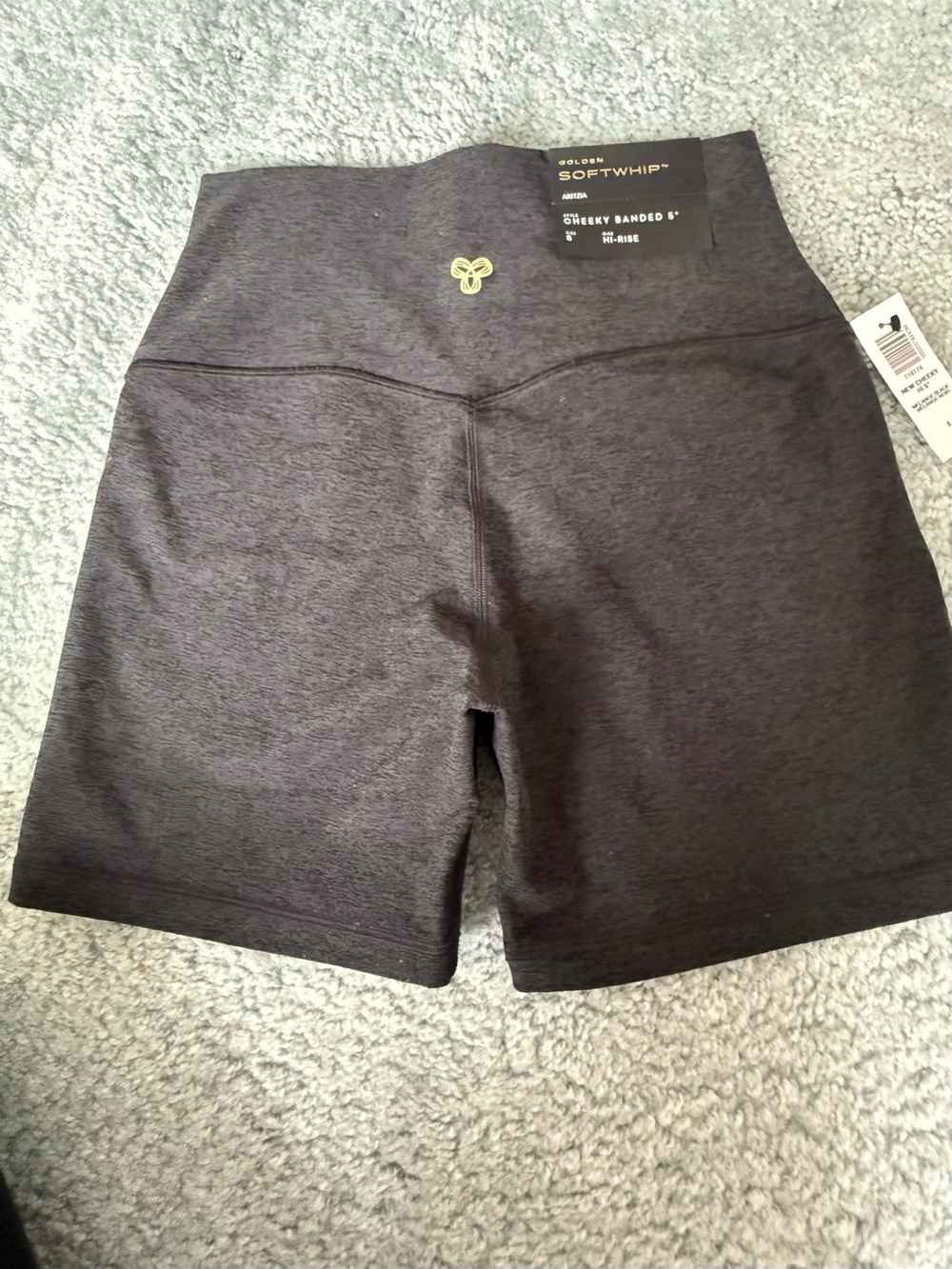 Aritzia Softwhip High-Rise Bike Shorts — Charcoal